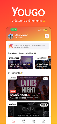 Android application YOUGO - Créateur d’évènements screenshort