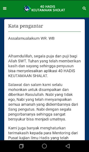 40 Hadis Keutamaan Shalat