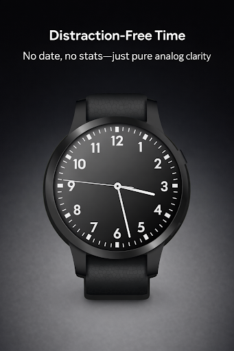 PureBlack Analog Watch Face