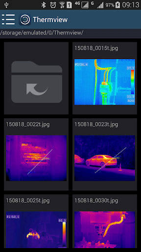 Android application Thermview screenshort