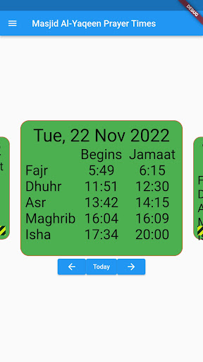 Android application Masjid Al Yaqeen Redhill screenshort