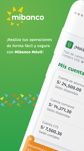 Android application Mibanco screenshort