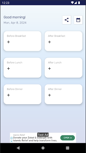 Android application GlucoChart screenshort