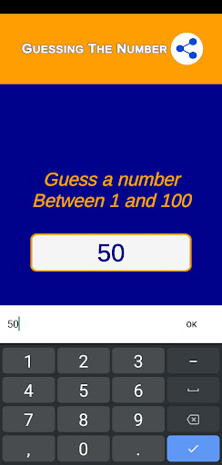 Guessing The Number Screen 3