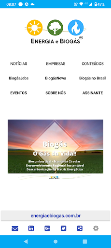 Android application energiaebiogas screenshort