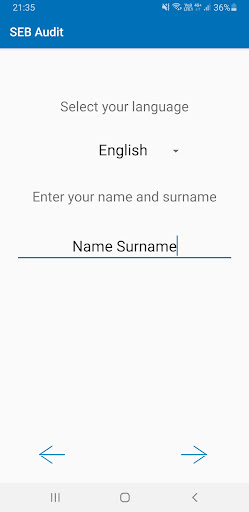 Android application SEB Audit screenshort