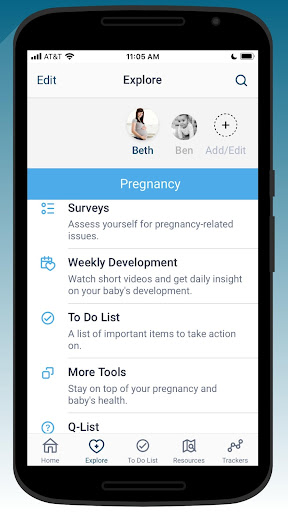 Android application My Pregnancy by Blue Cross NC screenshort