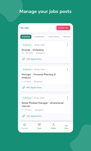 iimjobs Recruiter App Screen 2