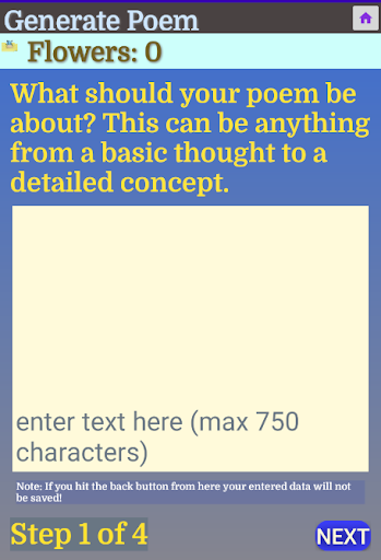 Poem Maker Screen 3