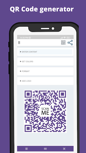 Android application QR and Barcode generator screenshort