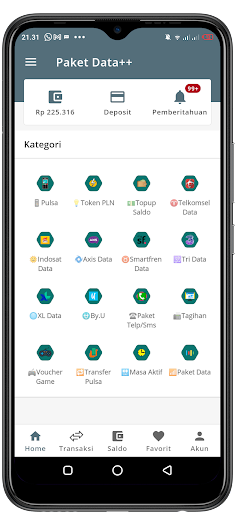 Android application Aplikasi Konter Pulsa V2 Pro screenshort
