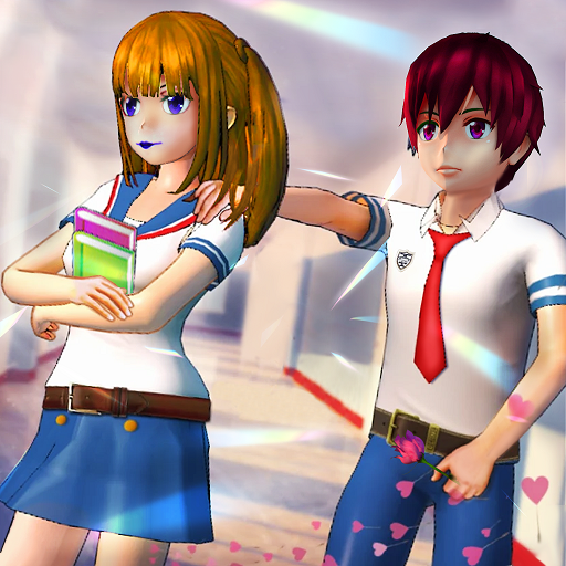 High School Life Anime Girl 3D  Icon