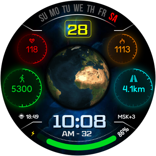 EARTH DIGI Animated Watchface logo
