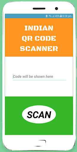 Android application Indian QR Code Scanner screenshort