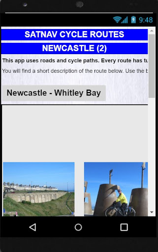 Android application Satnav Cycle Routes-Newcastle2 screenshort
