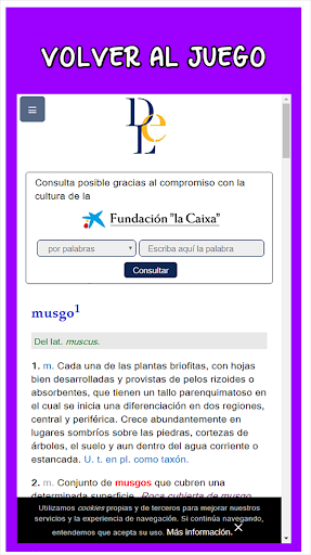 Sopa de letras infinitas