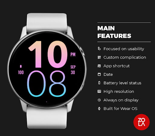 Summer Large Watch Face screenshot 1
