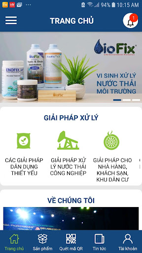 Android application BioFix Fresh screenshort