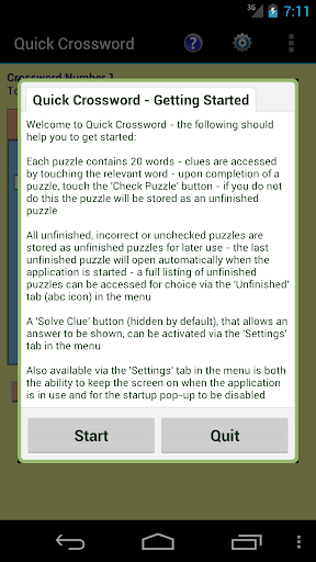 Android application Quick Crossword+ screenshort