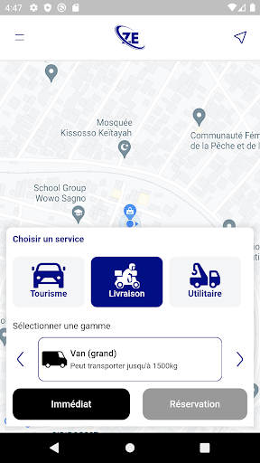 ZEapp Client Screen 2