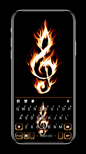 Android application Fiery Hot Music Keyboard Backg screenshort