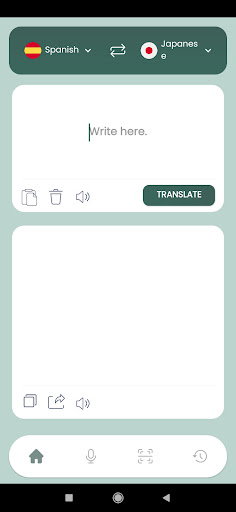 Android application Traductor de español a Japonés screenshort