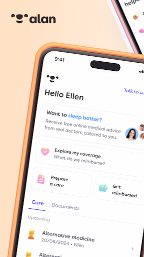 Android application Alan Belgium Health Insurance screenshort