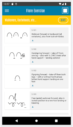 WAG Gymnastics Judging Symbols Screen 3