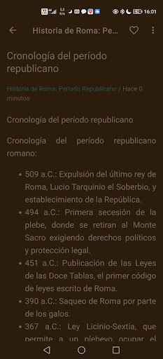 Android application Historia Roma: República screenshort