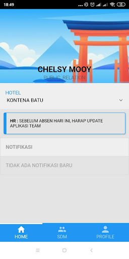 Android application JC HOTEL TEAM screenshort