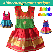Kids Lehenga Pattu Designs