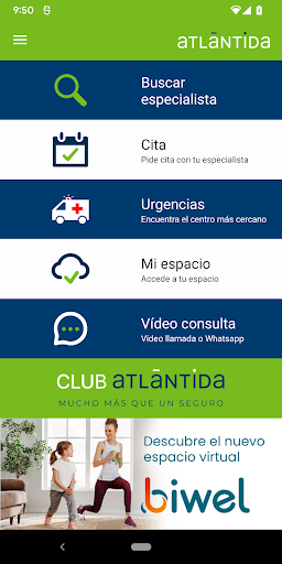 Android application Atlàntida Mèdica screenshort