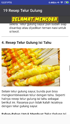 RESEP TELUR GULUNG