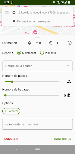 Android application Franon Taxis screenshort