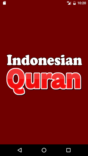 Android application Indonesian Quran screenshort