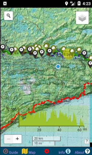 Border Route Trail Offline Map Screen 3