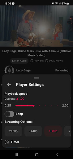 Screenshot of Play Tube