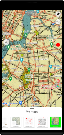 Android application Maps Explorer: old maps screenshort