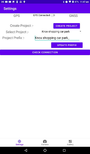 Android application CamGNSS screenshort