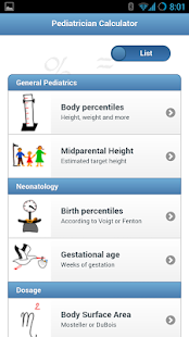 Ped(z) - Pediatric Calculator Screenshot