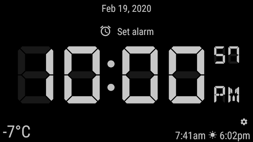 Digital Bedside Clock Screen 2