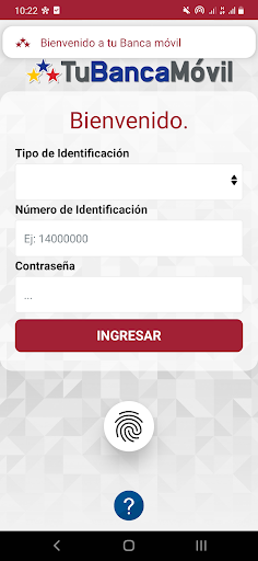Android application Tu Banca Móvil screenshort