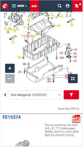 Inter Cars e-Catalog RS Screen 3