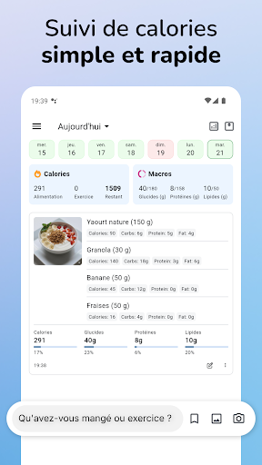 Journable IA Compteur calories Screenshot 1