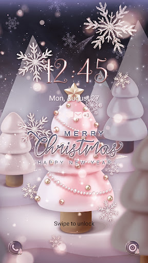 Snowy Pink Winter - Wallpaper Screen 2