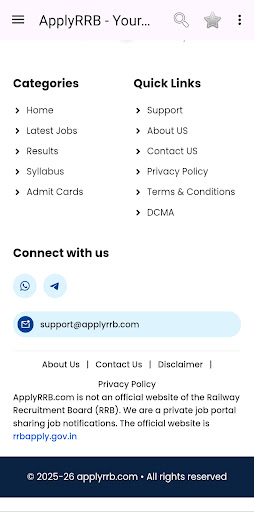 ApplyRRB: Railway Job Alerts ekran görüntüsü