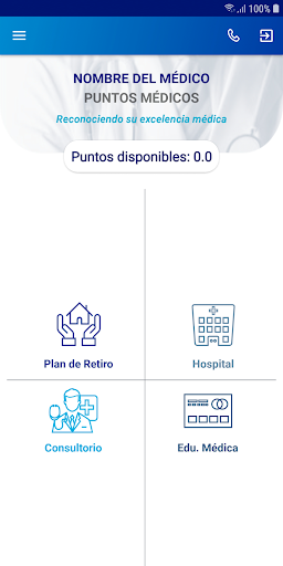 Android application Puntos Médicos screenshort