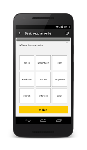 Verben - Trainer PRO Screen 3