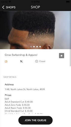 Gtrax Barbershop Screen 3