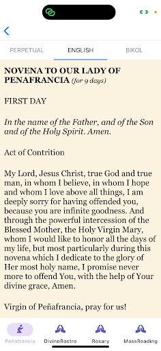 InaPeñafrancia Screen 2